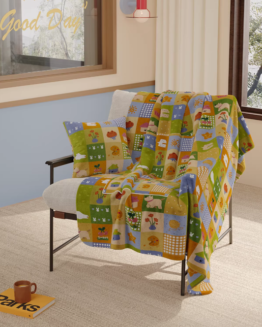 Spring Whisper Cozy Cushion Blanket