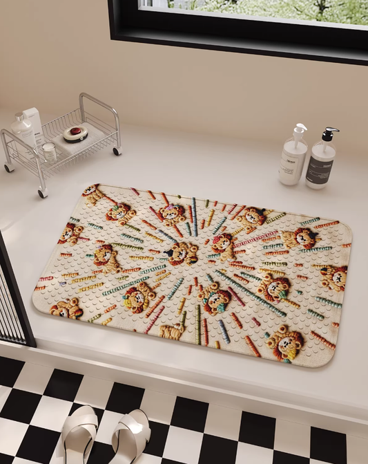 Lion Thread Anti-Slip Shower Mat