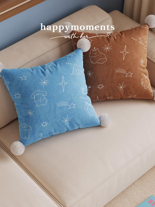 Midnight Cat Plush Sofa Pillow