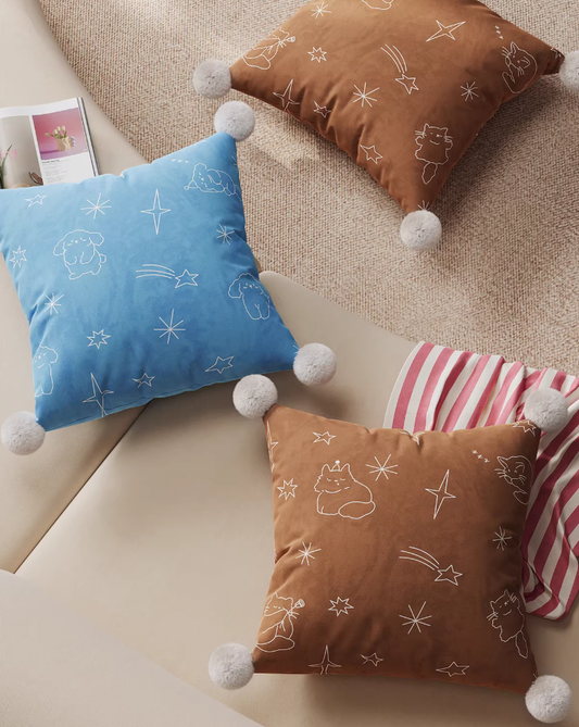 Midnight Cat Plush Sofa Pillow