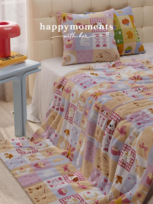 Spring Whisper Cozy Cushion Blanket