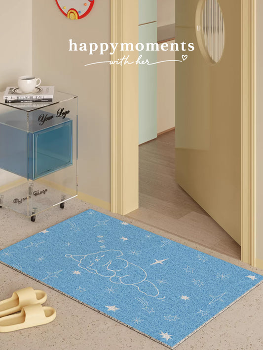 Midnight Cat Textured Entry Mat