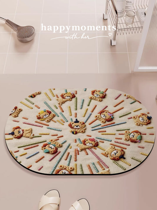 Lion Thread Soft Absorb Bath Mat